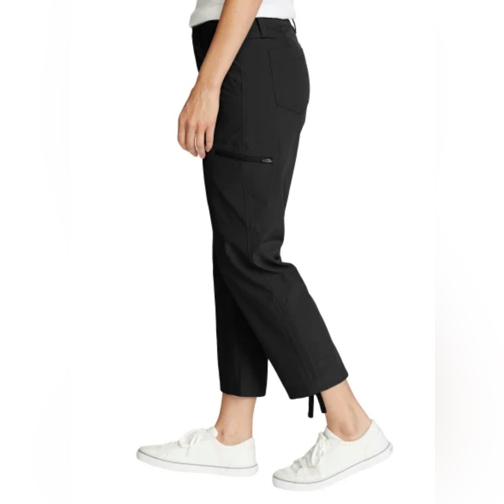 Eddie Bauer Ripstop Crop Pant Size 4 Black.